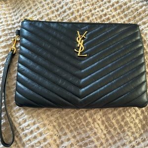 Saint Laurent CASSANDRE MATELASSÉ A5 POUCH IN QUILTED LEATHER
